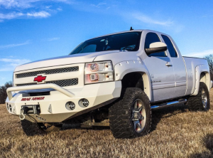 Chevrolet 1500 Front Bumper - Road Armor - Stealth Winch Bumper w/Pre-Runner Guard - Tex Blk - `08-`13